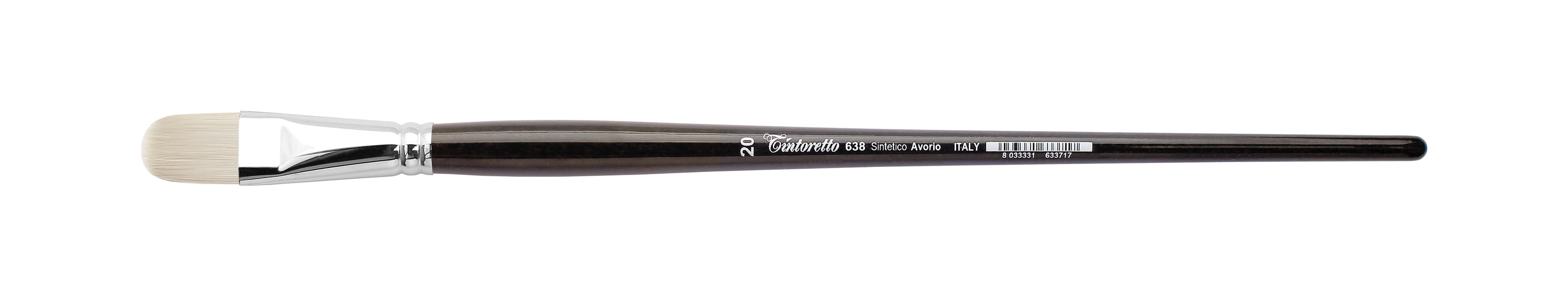 Tintoretto Filbert Brush Avorio Synthetic Fiber Series 638, Size-20