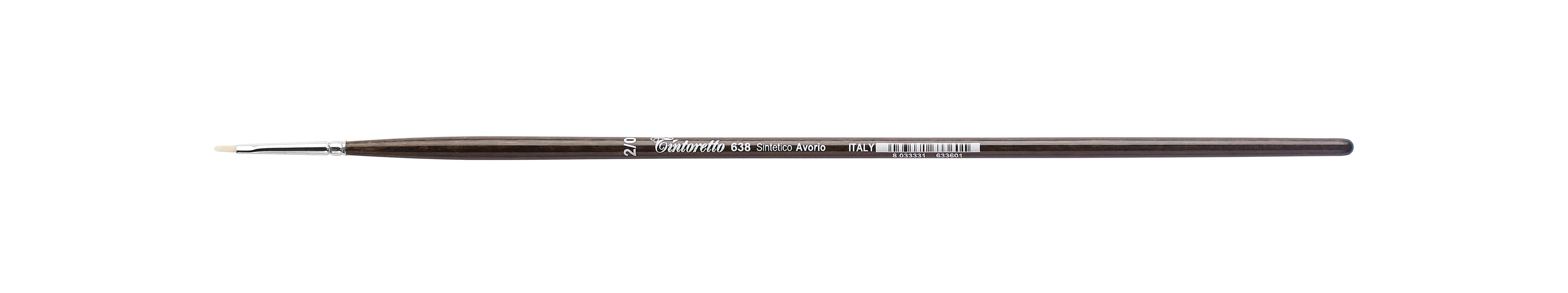 Tintoretto Filbert Brush Avorio Synthetic Fiber Series 638, Size- 2/0