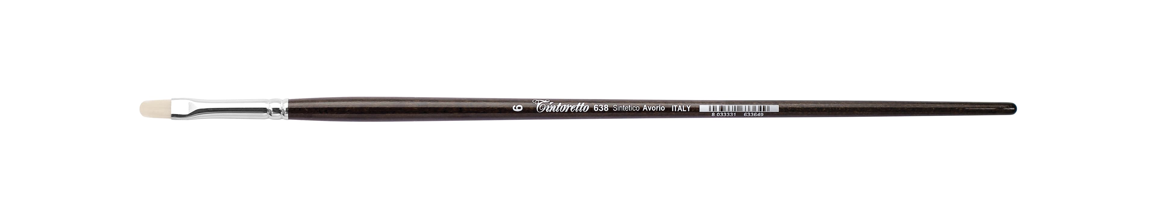 Tintoretto Filbert Brush Avorio Synthetic Fiber Series 638, Size-6