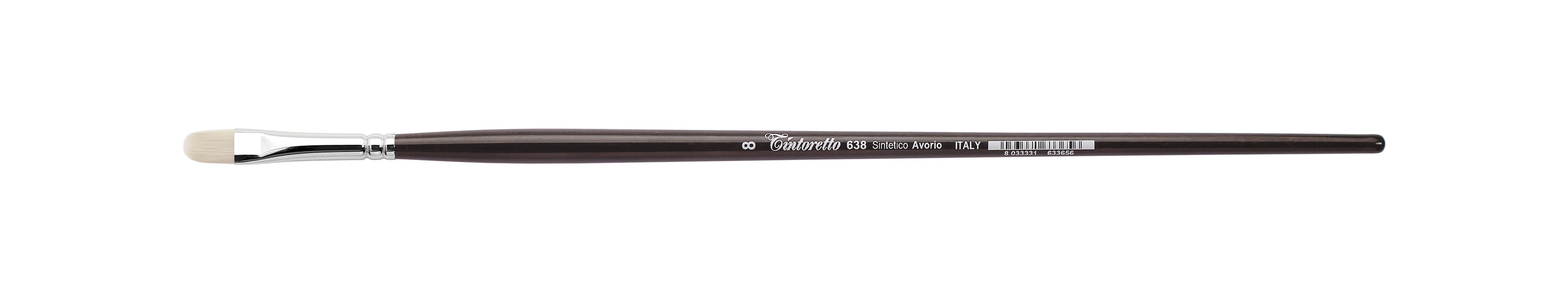 Tintoretto Filbert Brush Avorio Synthetic Fiber Series 638, Size- 8