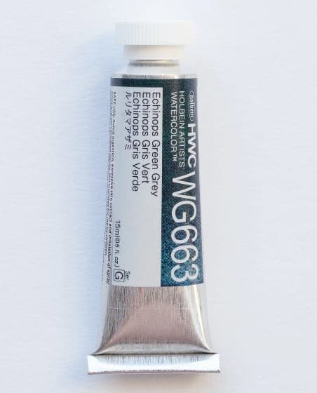 Holbein Granulating Watercolor Echinops Green Grey G,15ml Tube,WG663