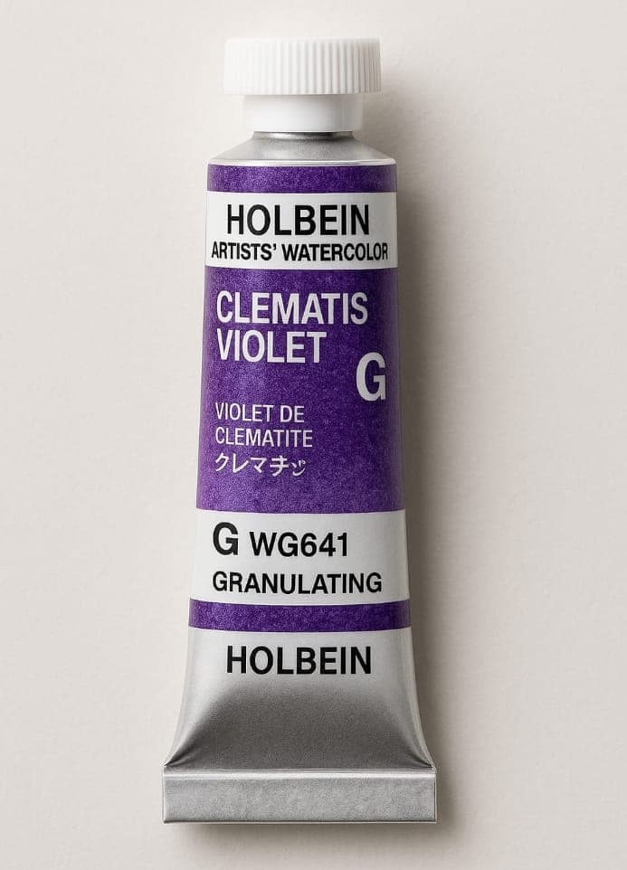 Holbein Granulating Watercolor Clematis Violet G,15ml Tube,WG641