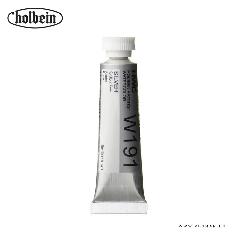 Holbein Watercolor Silver C, 5ml Tube, W191
