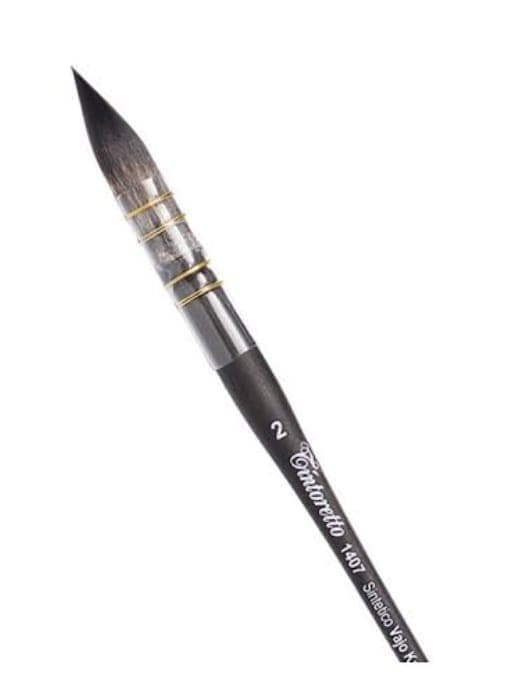 Tintoretto Round Traditional Mop Brush Series 1407, Size 2