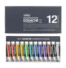 Holbein Gouache Set Of 12 Color 5ml Tubes