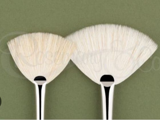 Rosemary Ivory Fan Brush SIZE 4 (LONG HANDLE)