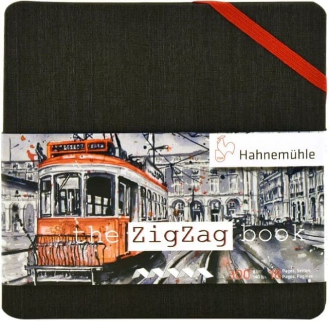 Hahnemuhle Zigzag Book Watercolor Paper 300gsm, 14x14cm,18 Pages
