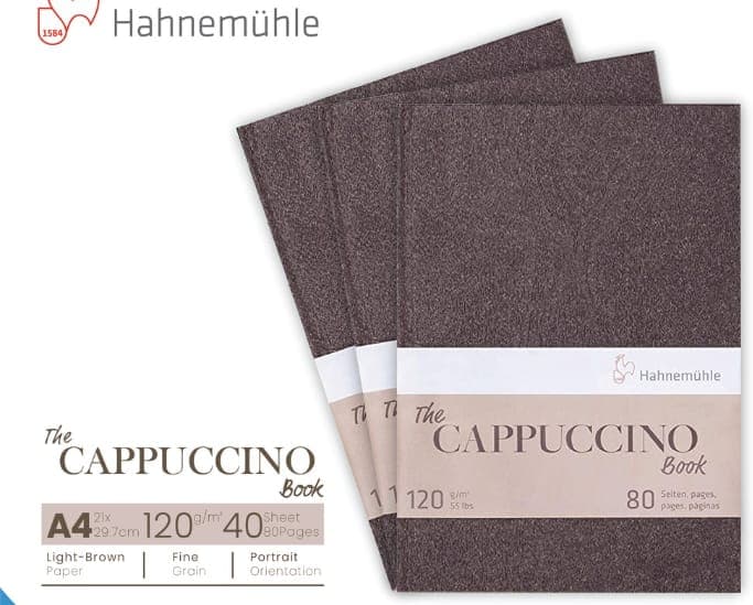 Hahnemuhle The Cappuccino Book 120gsm, A4 Portrait, 40 sheets/80 Pages