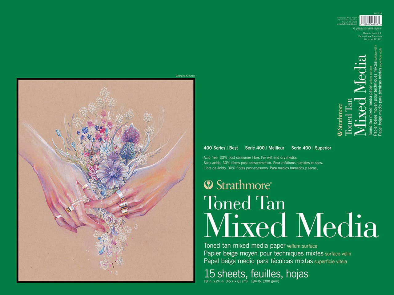 Strathmore Toned Tan Mixed Media Pad 18"X 24" , 15 Sheets