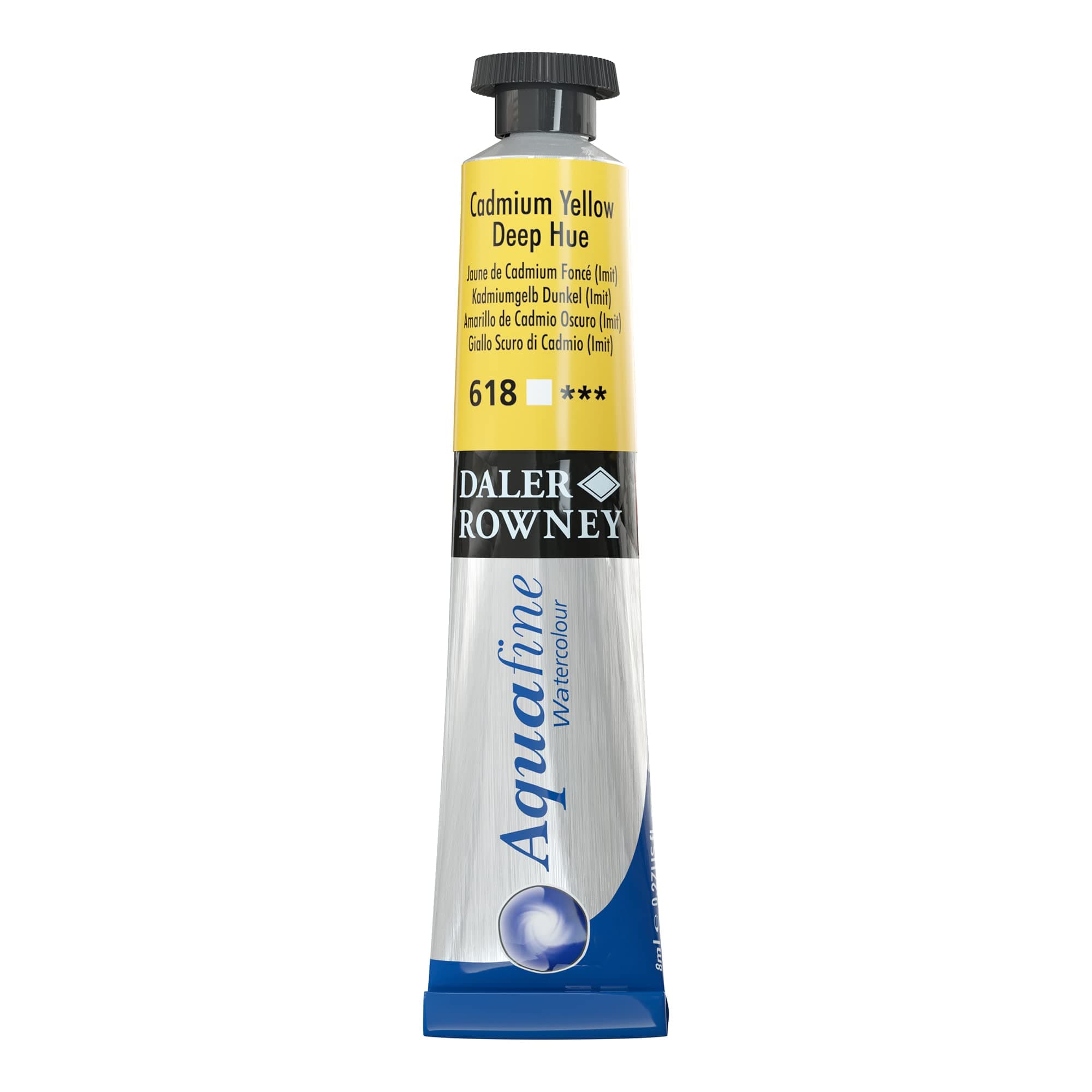 Daler-Rowney Aquafine Watercolour Metal Tube (8Ml- Codmium Yellow Deep Hue-618)