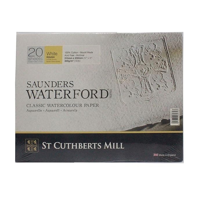 Saunders Waterford Classic Watercolour Paper Rough 12" X 9" 20 Sheets