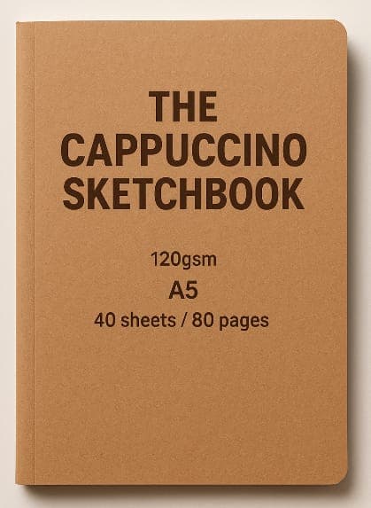 Hahnemuhle The Cappuccino Book 120gsm, A5 Portrait, 40 sheets/80 Pages