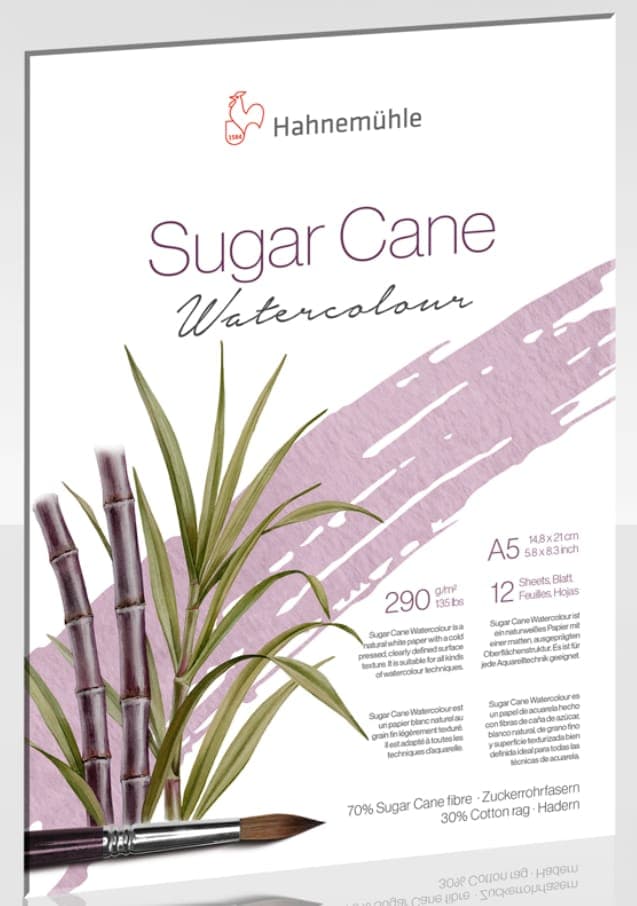 Hahnemuhle Sugar Cane Watercolor, 290gsm,Cold Pressed, A5, 12 Sheets
