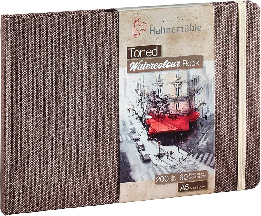 Hahnemuhle Toned Watercolor Book Beige (A5 Landscape, 200gsm, 30 Sheets/ 60Pages)