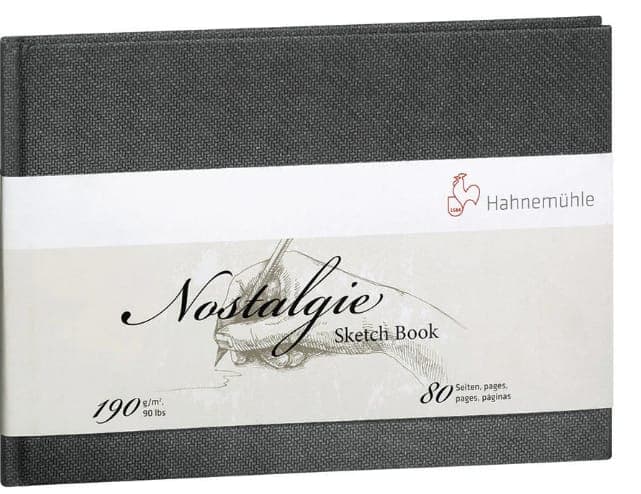 Hahnemuhle Nostalgie Sketch Book 190gsm, A5 Landscape, 40 sheets/80 Pages