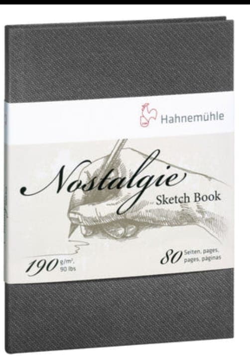 Hahnemuhle  Nostalgie Sketch Book 190gsm, A6 Portrait, 40 sheets/80 Pages
