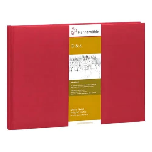 Hahnemuhle Sketch Book "D&S" Red140gsm, DINA5,Portrait, 80 Sheets