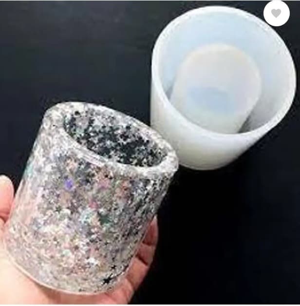 Art Shark Round Pen Stand Shape Silicone Mould for DIY for Epoxy Resin, Keychain Charms, Jewelry Pendant ,Candle etc.