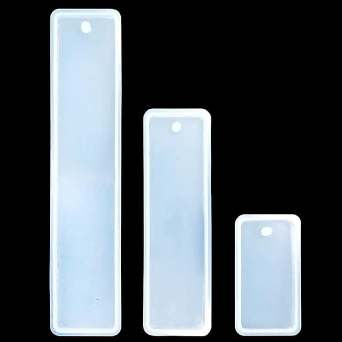 Art Shark Silicone Mould Bookmarks 3 PCS Set for DIY for Epoxy Resin, Keychain Charms, Jewelry Pendant ,Candle etc